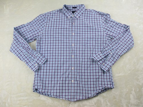 J.Crew Shirt Mens Extra Large Blue Purple Button Up Slim Long Sleeve Casual