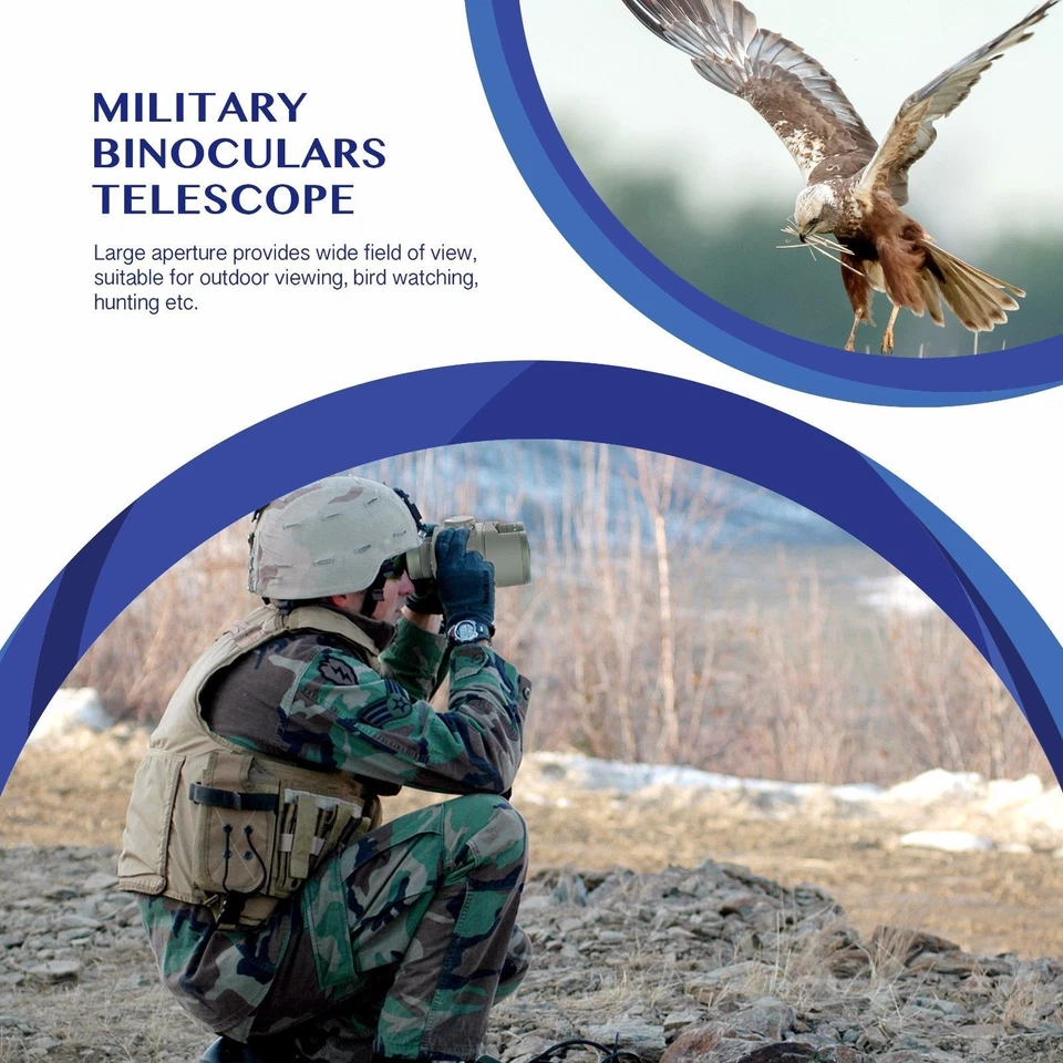 10X50 Binoculars BAK4 Prism Waterproof With Compass Rangefinder Fantastic Gifts - Image 3 of 4