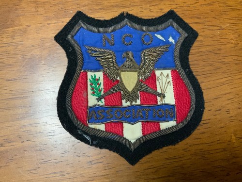 1960s ARMY NCO ASSOCIATION German Made Bullion Patch NON COMMISSIONED ...