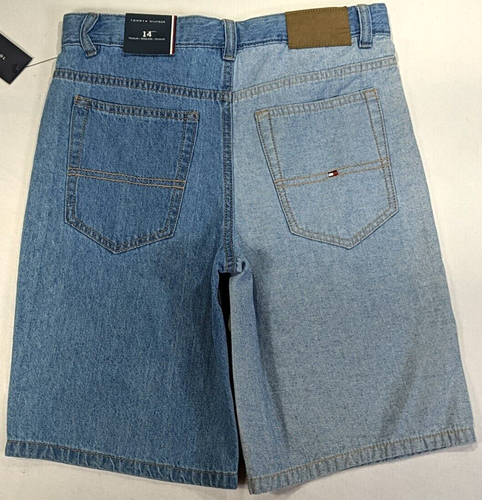 TOMMY HILFIGER Boy's Jean Shorts size 14R Two Tone Adj Waistband 100% Cotton NWT - Picture 16 of 19
