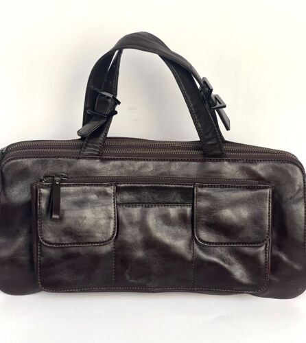 vintage Hugo Boss Brown Leather Travel Handbag - Picture 2 of 20