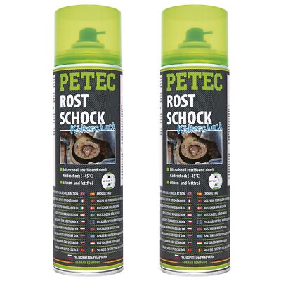 Petec 2x Rust Shock Cold Shock Shock Spray 500ml