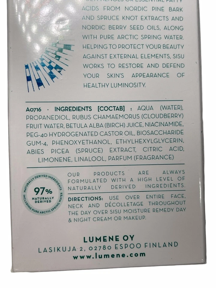 Bruma antioxidante Lumene Sisu Expert Defend & Replenish 3,4 fl. oz. Todo tipo de piel Foto 3 de 4