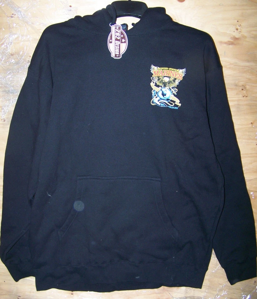 USMC Fighting Eagle Sweatshirt Hoodie - Men's Size Large - FREE Shipping  - Image 3 of 4