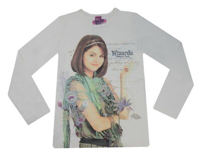 Kinder T-Shirt Langarm Disney Wizards of Waverly Place Zauberer Selena Gomez