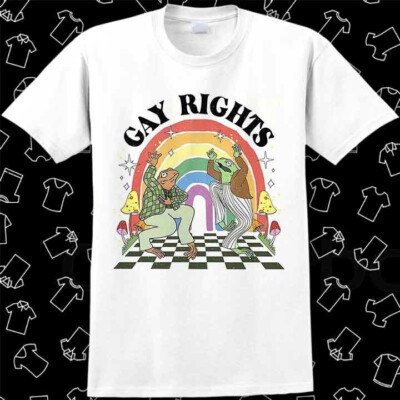 Dancing Frog Toad Say Gay Rights Magic Mushroom T Shirt Lesbian Gay Pride 851