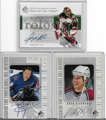 UD SP Authentic 1999-2004 Sign Of The Time Deadmarsh/Juneau/Roloson ***Pick 1** - Photo 1/2