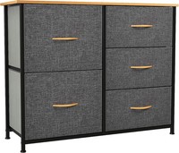 Yitahome Kommode Mit Schubladen, Schrank Mit 5 Schubladen Aus Stoff, Schrank