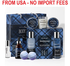 PEARLWORLD Bath Set with Ocean Scented Spa Gifts for Men, Christmas Birthday Sel