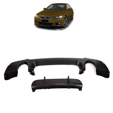 Heckansatz Diffusor Passend für BMW E92 Coupe E93 Cabrio M-Paket 2-Rohr