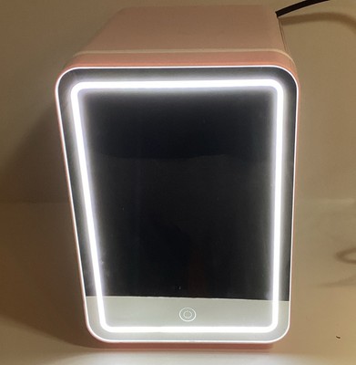 Easy-take Makeup Lighted Mirror- Refrigerator Pink Cools And Heats Works Good