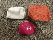 Three Colorful Makeup Bags, Fit Into One Another, Big, Small, Medium