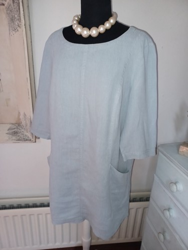 SEASALT Into Land 100% Linen Tunic - Light Blue - UK 14 - - Picture 2 of 11