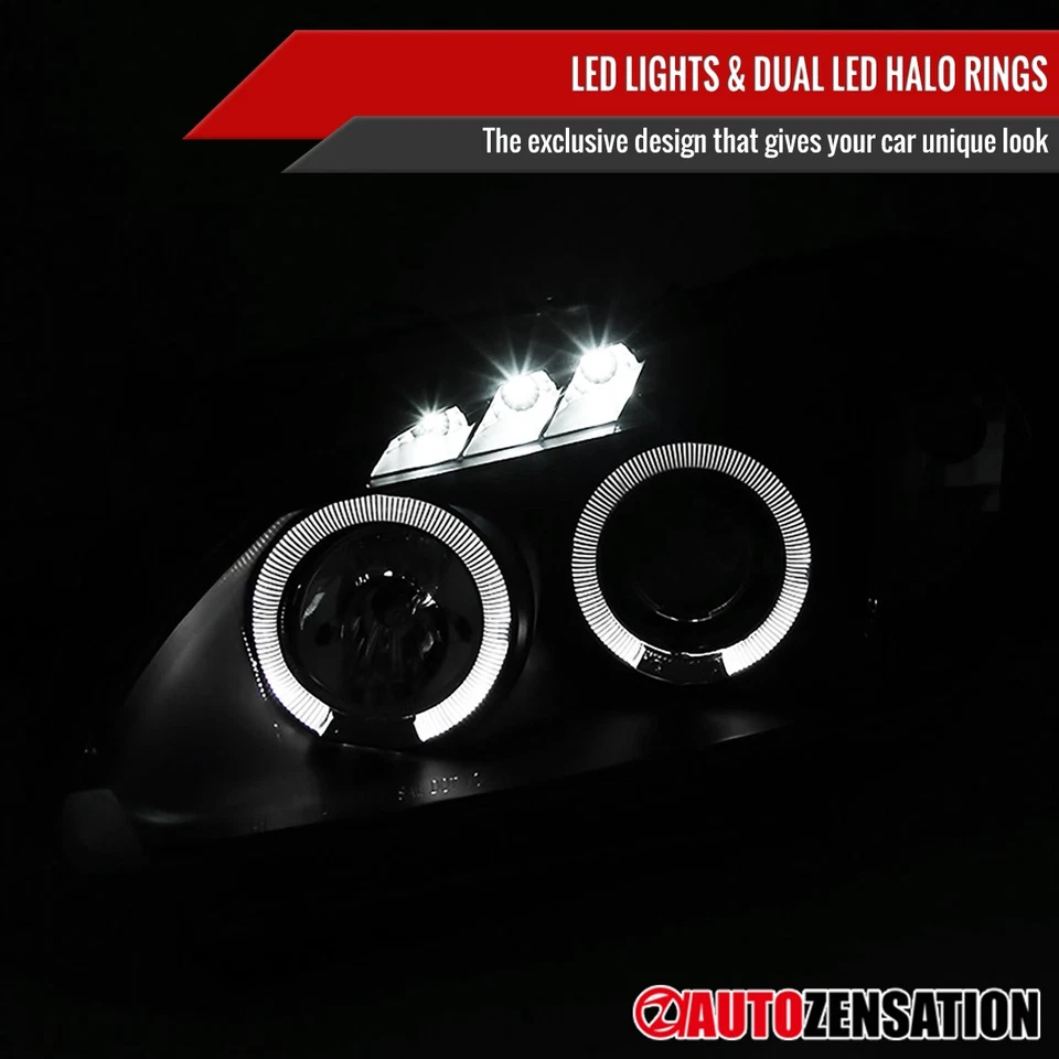 Fit 2000-2003 Honda S2000 AP1 Dual Halo Led Black Projector Headlights - Изображение 4 из 4