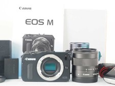 Canon EOS M Mirrorless Digital Camera Black 18-55mm Lens w/ Box Exc   Z5493A