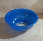 Pyrex Mixing Bowl - Cobalt Blue with Clear Bottom - Vintage Corning Bowl 10"