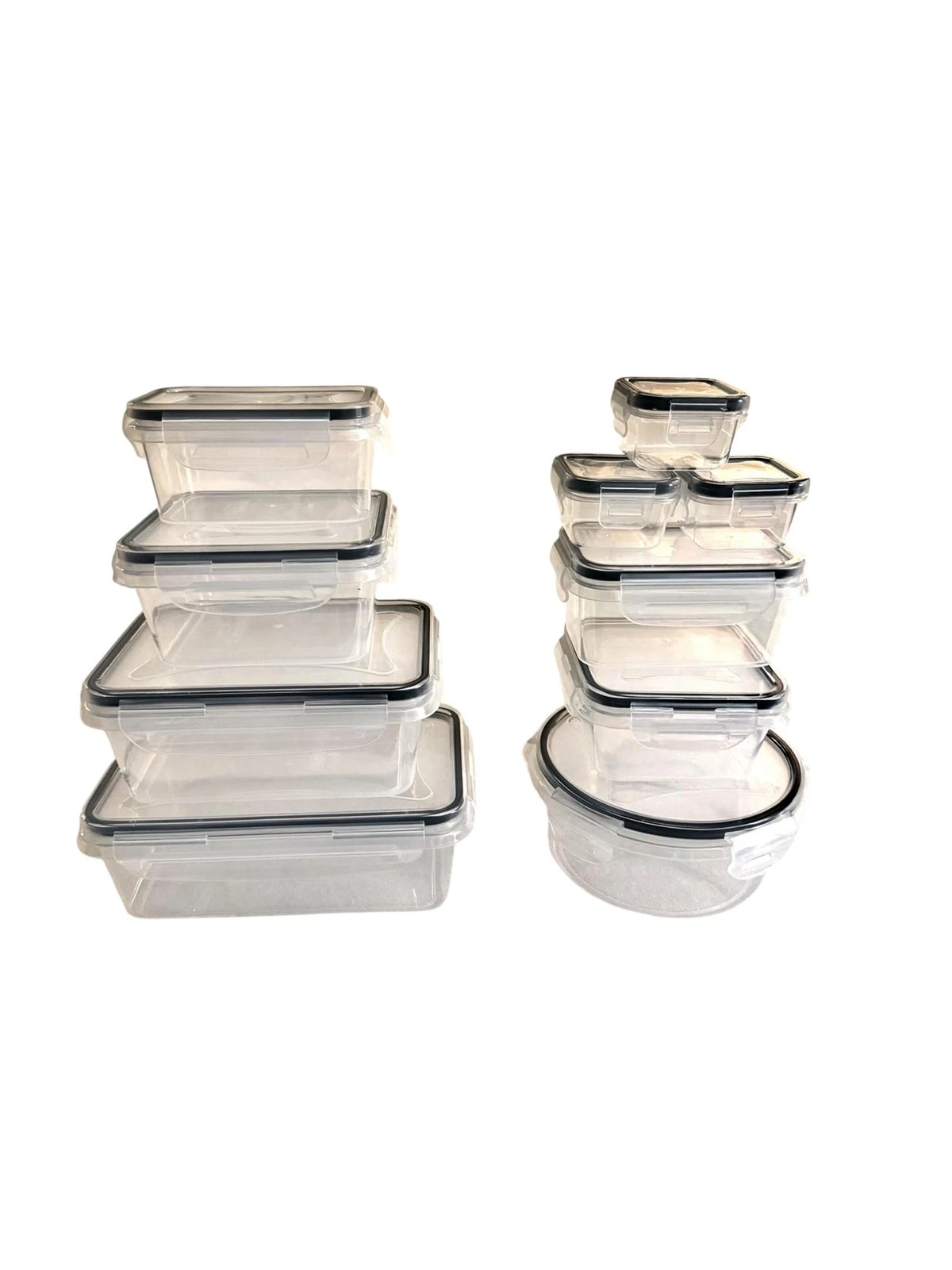 Food Storage Container with Lids, 20 Pieces (10 Containers + 10 Lids) - Plast...