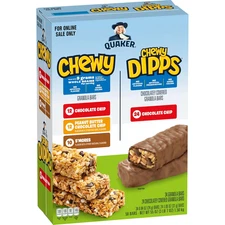 Chewy Granola Bars, Chewy & Dipps Variety Pack, (58 Bars), Whole Grains, No Arti