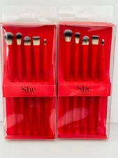 SHE Makeup Synthetic Brush Set, 2 Sets of 5 Each. Great quality, Brand New
