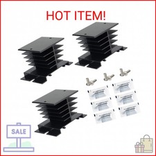 CGELE 3PCS Aluminum Heat Sink SSR Dissipation for Single Phase Solid State Relay