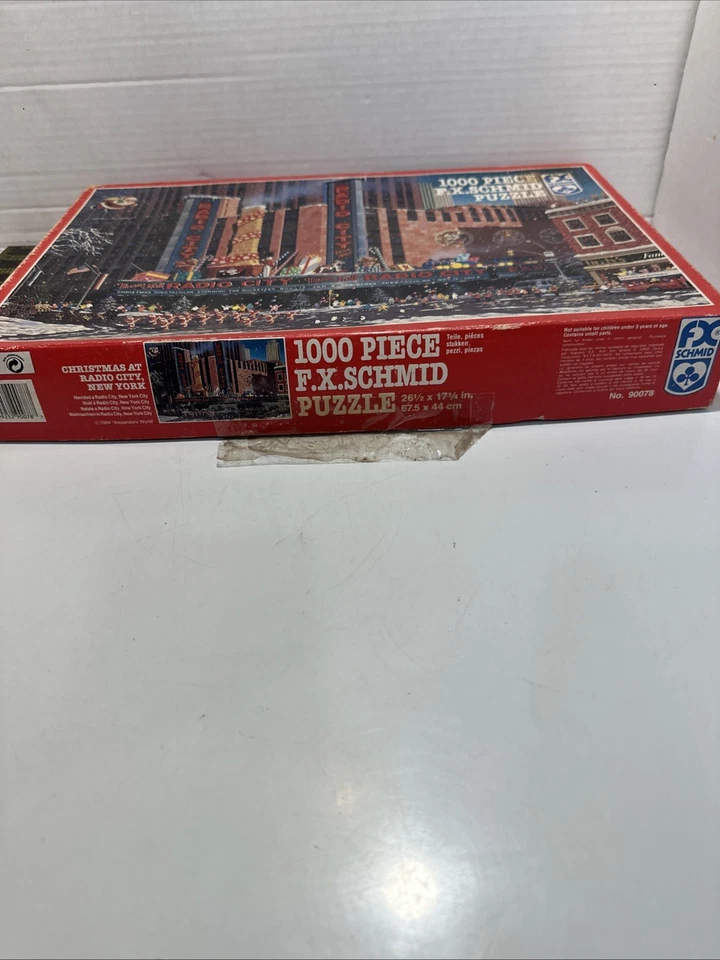 FX Schmid Radio City Music Hall 1000 Piece Puzzle No. 90078 Used 1994 Vintage - Image 2 of 4