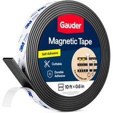 Magnetic Tape with 3M Adhesive - Strong Self-Adhesive Magnet Strip - Strong M...