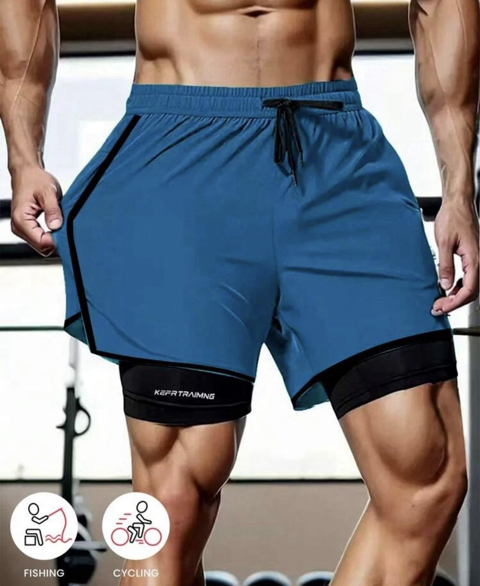 Rivccku Pantaloncini Compressione Uomo – Shorts Sportivi Traspiranti Per Corsa, Palestra, Calcio E Ciclismo – Tessuto Elasticizzato 4 Vie