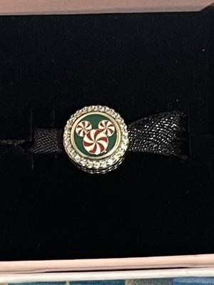 2025 Pandora Disney Parks Mickey Peppermint Gingerbread House Christmas Charm