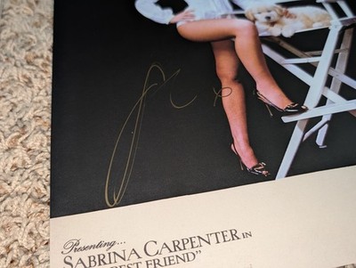 Sabrina Carpenter SIGNED Man's Best Friend LIGHT BLUE COLORED