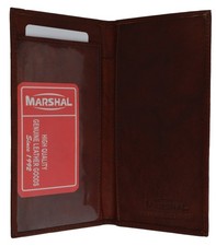 MARSHAL Leather Basic Checkbook Cover Case 156 Burgundy Regular, Burgundy