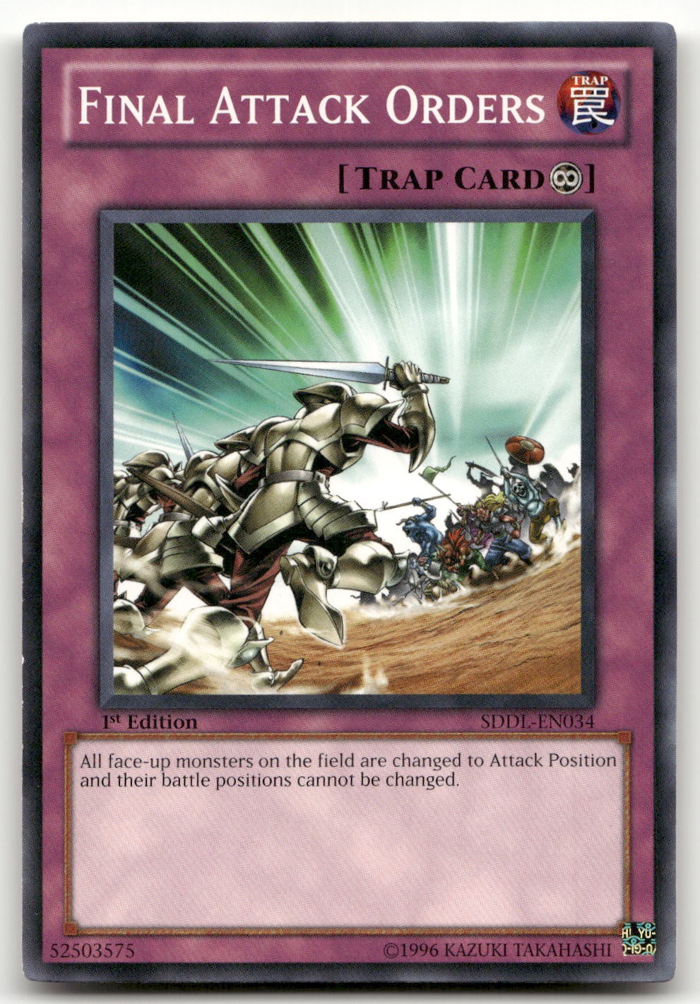 Final Attack Orders #SDDL-EN034 MP Structure Deck: Dragunity Legion SDDL YuGiOh