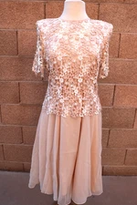 Women's Karen Miller  Dress Lace Bodice & Chiffon Dress