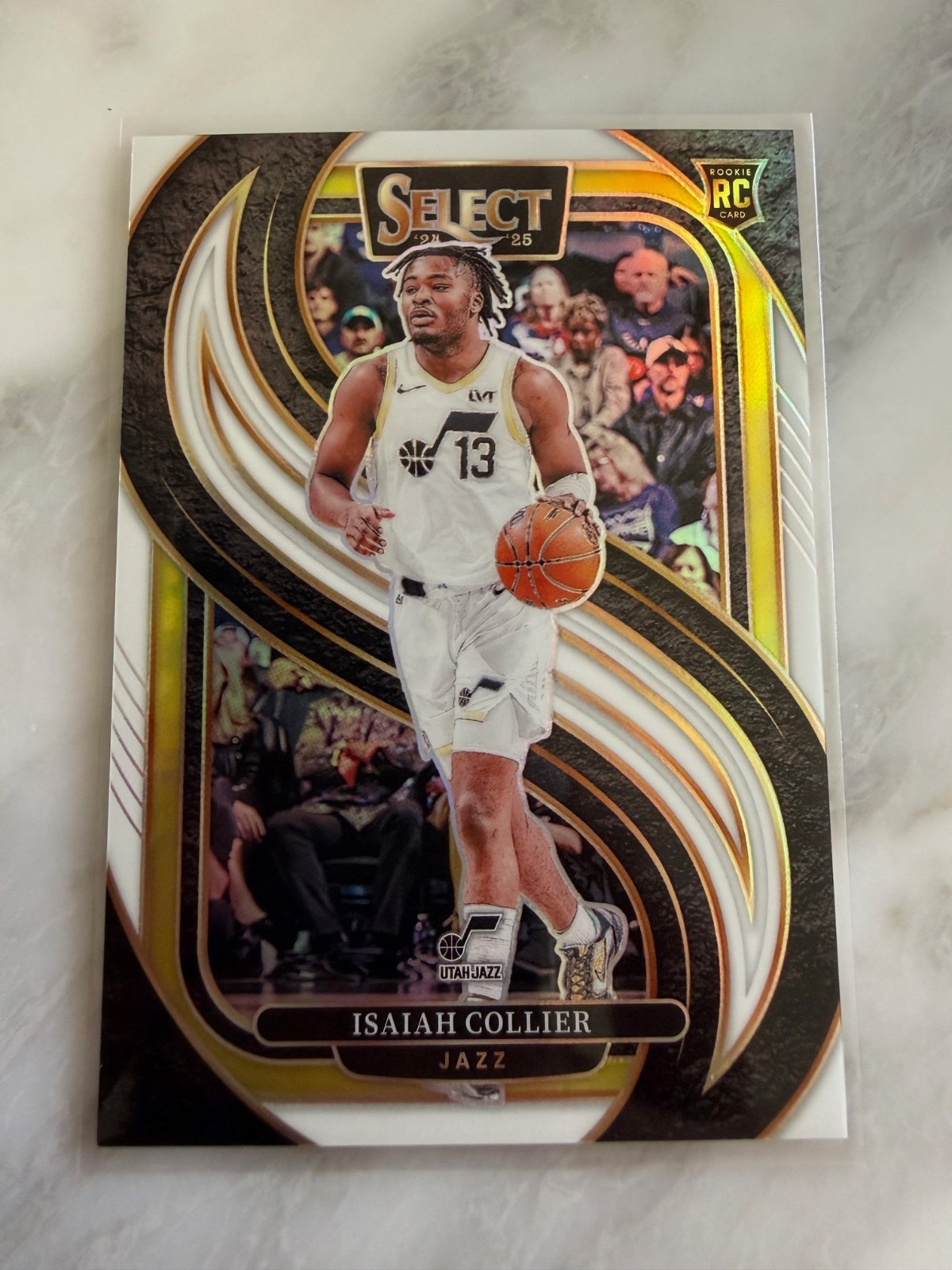 2024-25 Select Isaiah Collier RC Premier Level White Prizm #078/149