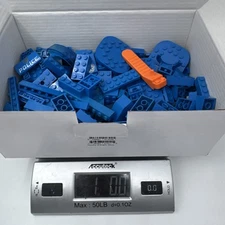 LEGO Bulk Lot of Legos 1 lb. Parts Pieces Bricks Blue City Minecraft Castle Misc