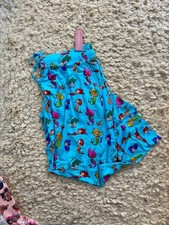 Women's Little Bum Bums Bamboo Pajamas/Joggers XXL Blue Multicolor Mermaid Print