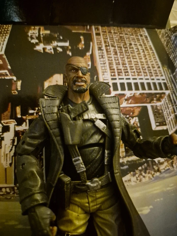 Figura de acción Hasbro Marvel Legends Ultimate Nick Fury 2008 suelta 6" cómic Foto 2 de 4