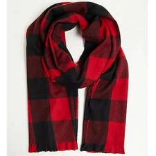 Torrid Scarf Womens Red Black Buffalo Holiday Plaid Blanket Wrap Soft Winter New