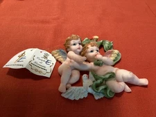 Sansco porcelain cherubs by Montefiori, 1995, new