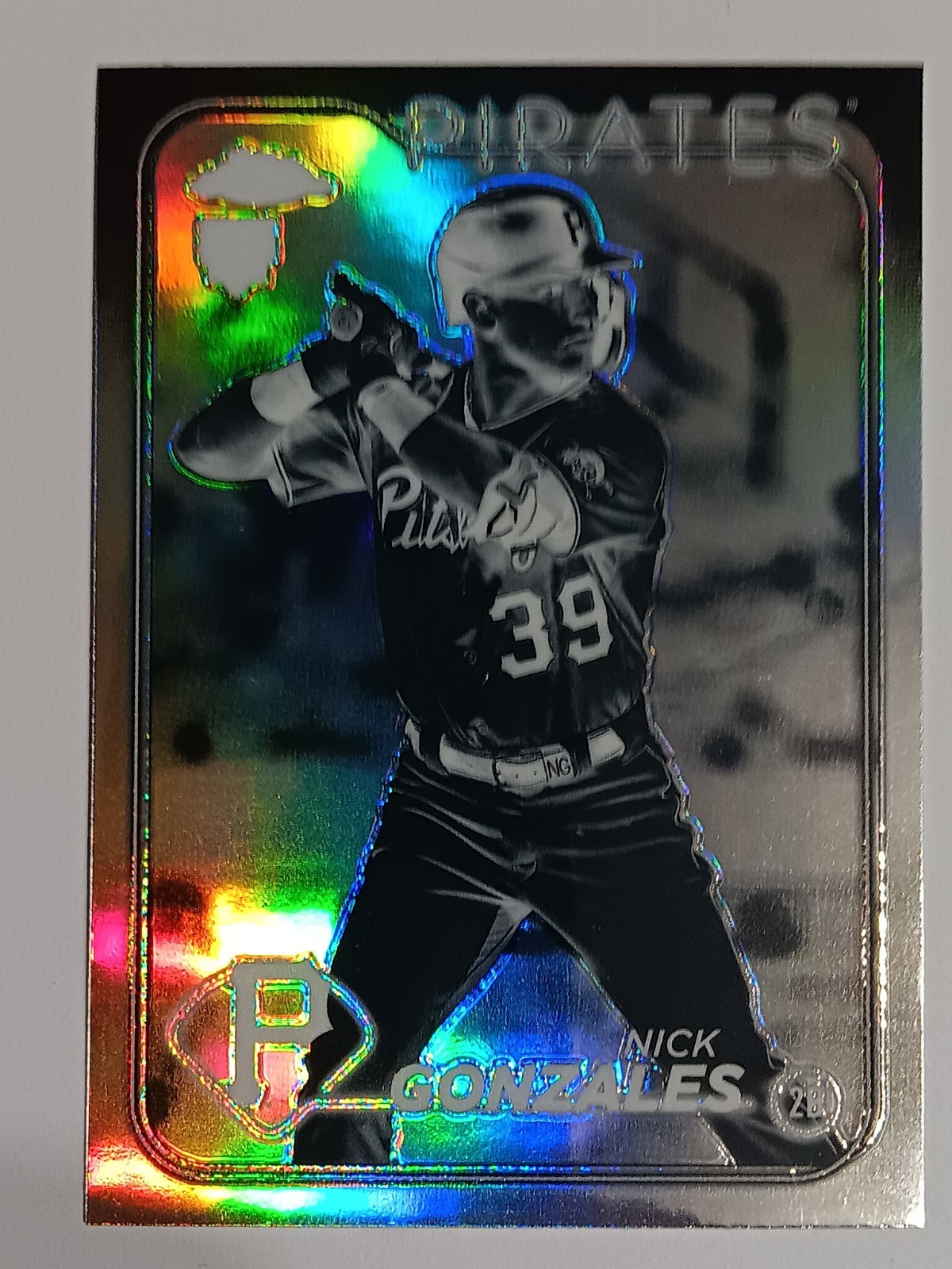 2024 Topps Chrome #72 Nick Gonzales Negative Refractor Rookie RC Card Pirates