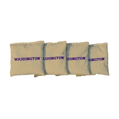 Cornhole Bags Washington Huskies Officially Licensed Durable Duck Cloth
