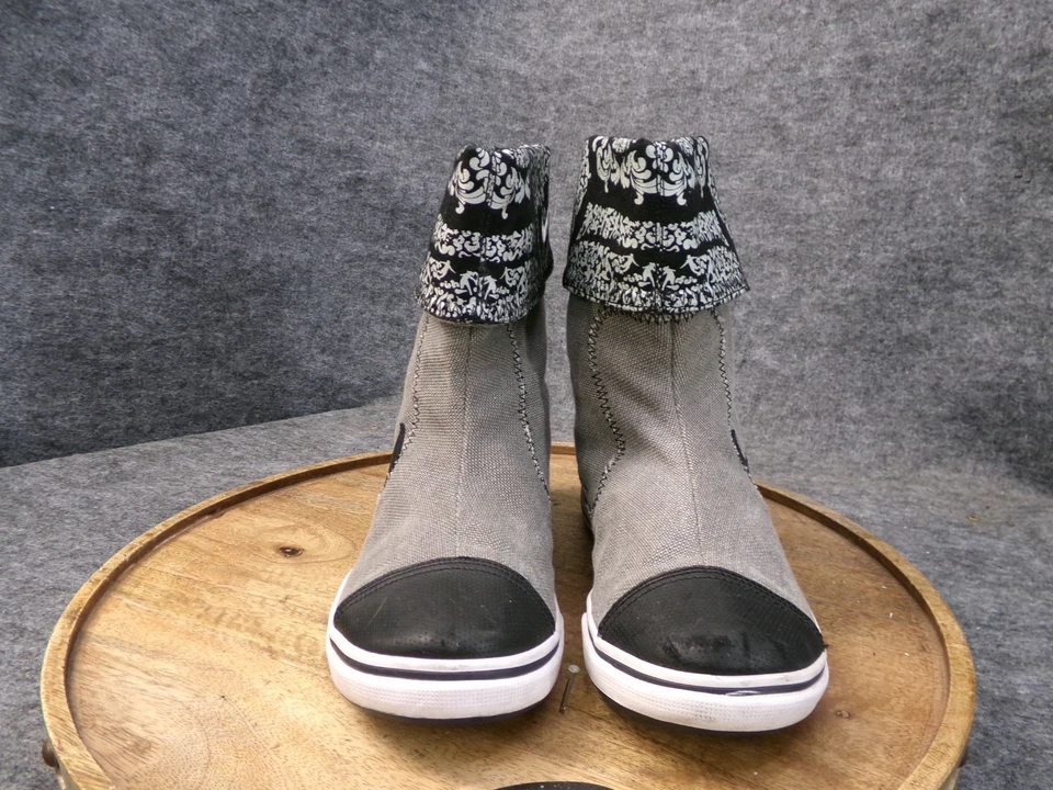 Tênis Nike Scene Feminino 7.5 Emo Gótico Lona Caveira Dobrável Bota Y2K 316394-001 - Imagem 2 de 4