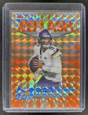 2025 Topps Finest JJ McCarthy Reflash Orange Geometric Refractor #/25 Vikings