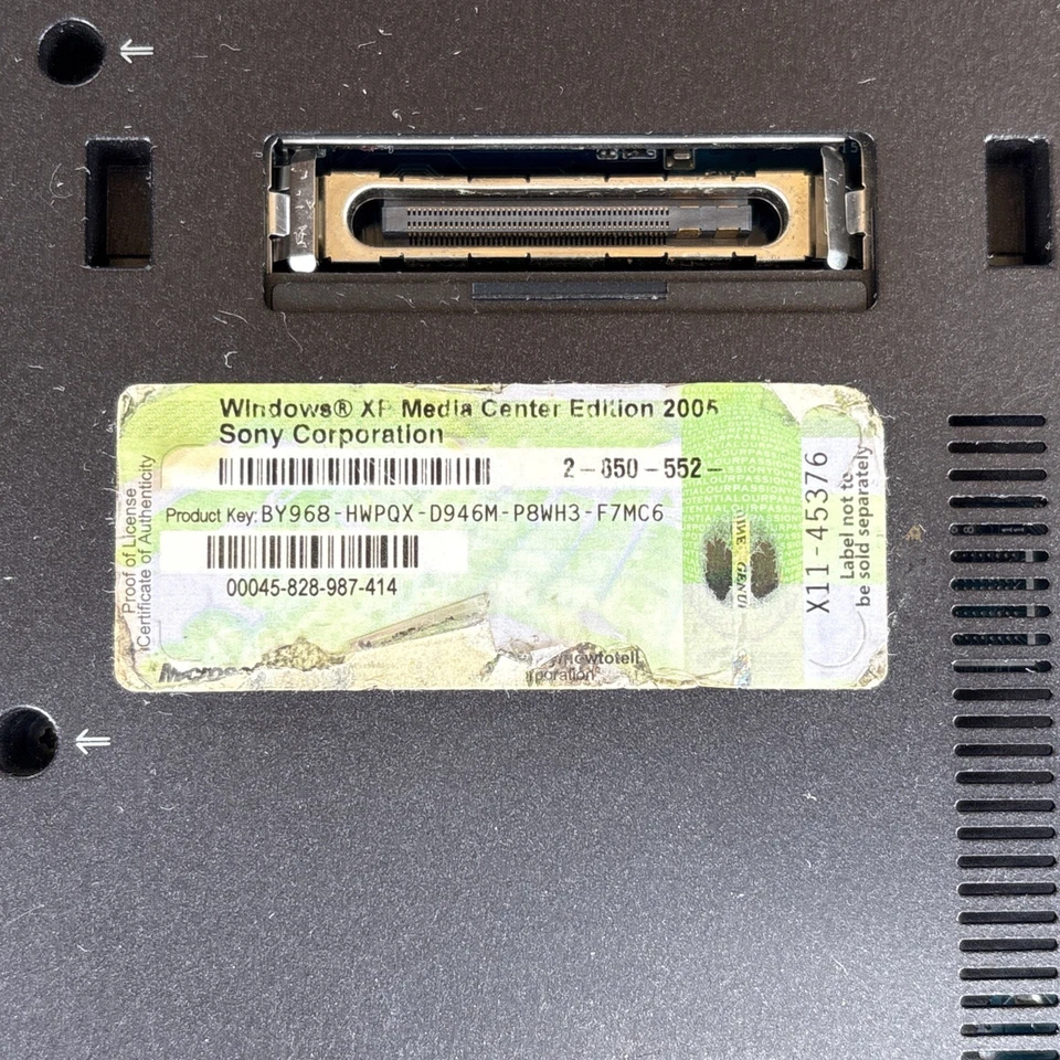 2006 Sony VAIO LAPTOP WINDOS-XP VISTA PCG-7R2L. RD02-D110 FOR PARTS - Image 4 of 4