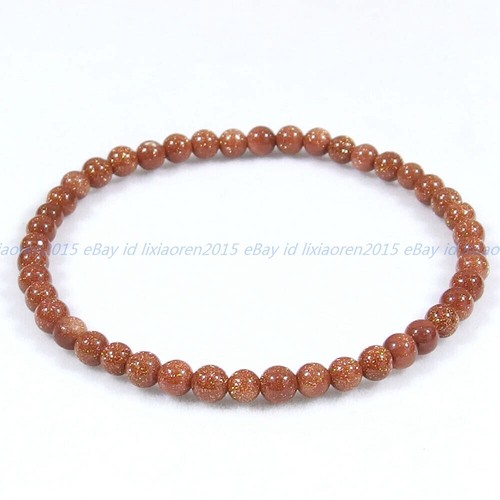 Stretchy 4mm Beads Bracelets Natural Gemstone Crystal Healing Reiki Amulet - Picture 40 of 87