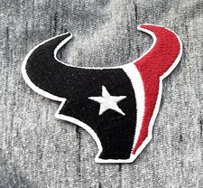 HOUSTON TEXANS EMBROIDERED IRON ON PATCH 2.5” X 2.5” FREE SHIPPING