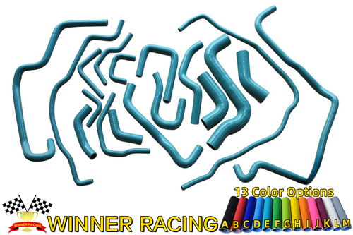 VW Golf Bora New Beetle,Toledo VR5 V5 2.3L Silicone Radiator Coolant Hose 18 PCS - Picture 3 of 5