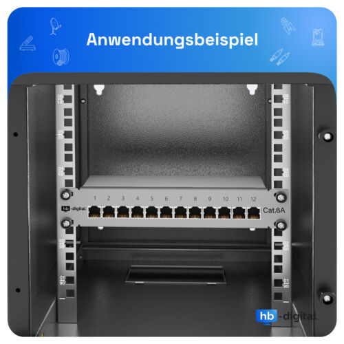 Cat6 Cat6a Patchpanel 8/12/16/24-Port RJ45 geschirmt Desktop Aufputz10 GB LAN - Afbeelding 144 van 193