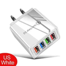 4 Port USB Wall Charger USB Fast Quick Charge QC 3.0 Power Adapter Plug US Lot