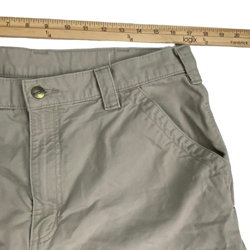 Carhartt Carpenter Shorts Mens Size 36 Beige Original Fit Canvas Utility Work - Picture 14 of 16