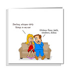Funny Birthday Card for Girlfriend Wife Husband Rude Naughty Cheeky Talk Dirty